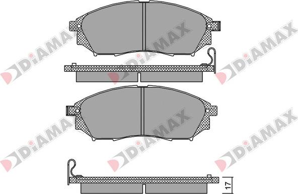 Diamax N09273 - Гальмівні колодки, дискові гальма avtolavka.club