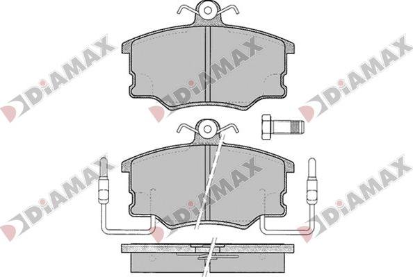 Diamax N09786 - Гальмівні колодки, дискові гальма avtolavka.club