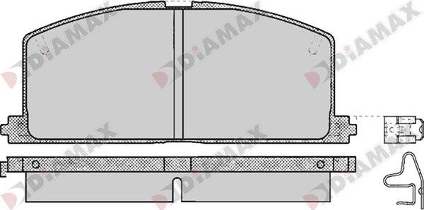 Diamax N09736 - Гальмівні колодки, дискові гальма avtolavka.club