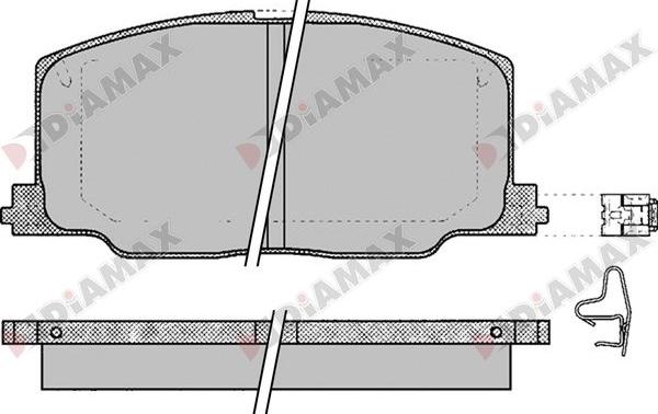 Diamax N09727 - Гальмівні колодки, дискові гальма avtolavka.club