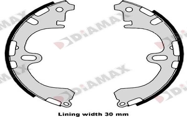 Diamax N01411 - Комплект гальм, барабанний механізм avtolavka.club