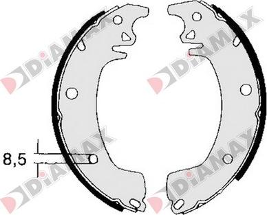 Diamax N01039 - Комплект гальм, барабанний механізм avtolavka.club