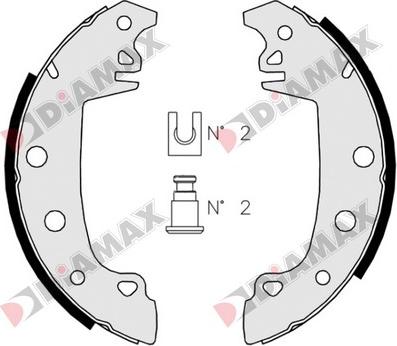 Diamax N01035 - Комплект гальм, барабанний механізм avtolavka.club