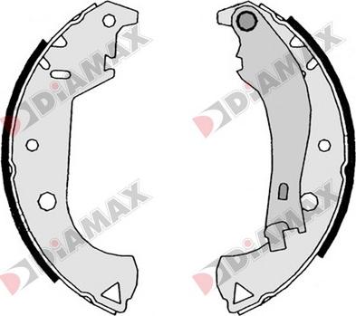 Diamax N01102 - Комплект гальм, барабанний механізм avtolavka.club