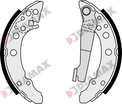 Diamax N01124 - Комплект гальм, барабанний механізм avtolavka.club