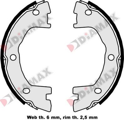 Diamax N01355 - Комплект гальм, ручник, парковка avtolavka.club