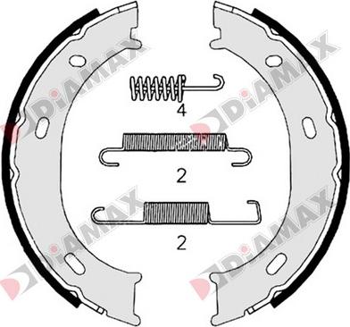 Diamax N01302 - Комплект гальм, ручник, парковка avtolavka.club