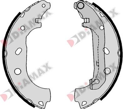 Diamax N01328 - Комплект гальм, барабанний механізм avtolavka.club