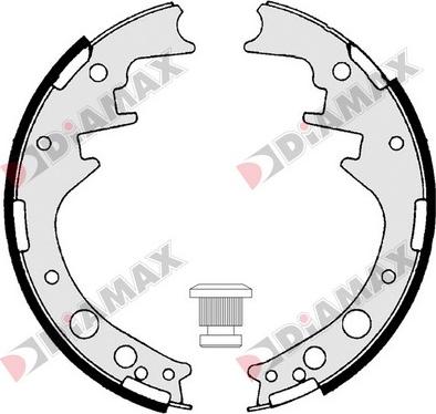 Diamax N01240 - Комплект гальм, барабанний механізм avtolavka.club