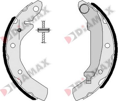 Diamax N01277 - Комплект гальм, барабанний механізм avtolavka.club