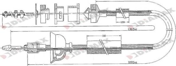 Diamax T8009 - Трос, управління зчепленням avtolavka.club