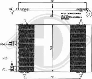 Diederichs 8407100 - Конденсатор, кондиціонер avtolavka.club