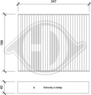 Diederichs DCI0226 - Фільтр, повітря у внутрішній простір avtolavka.club