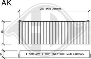 Diederichs DCI1120S - Фільтр, повітря у внутрішній простір avtolavka.club