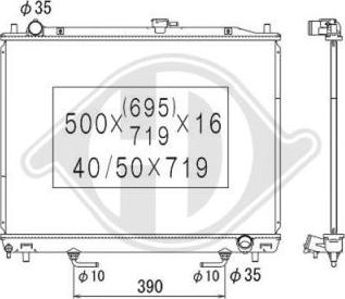 Diederichs DCM2508 - Радіатор, охолодження двигуна avtolavka.club