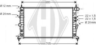 Diederichs DCM2615 - Радіатор, охолодження двигуна avtolavka.club