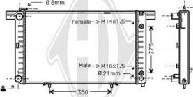 Diederichs DCM2334 - Радіатор, охолодження двигуна avtolavka.club