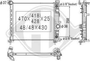 Diederichs DCM2708 - Радіатор, охолодження двигуна avtolavka.club