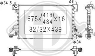 Diederichs DCM2716 - Радіатор, охолодження двигуна avtolavka.club