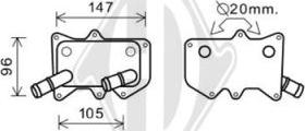 Diederichs DCO1094 - Масляний радіатор, рухове масло avtolavka.club
