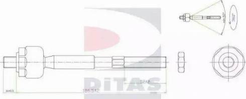 Ditas A2-5637 - Осьовий шарнір, рульова тяга avtolavka.club