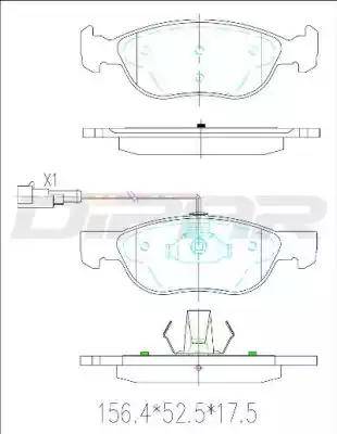 Ditas DFB1132 - Гальмівні колодки, дискові гальма avtolavka.club