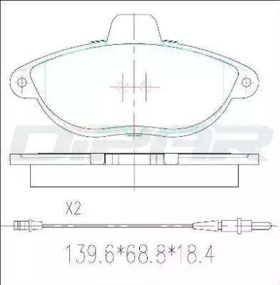 Ditas DFB2932 - Гальмівні колодки, дискові гальма avtolavka.club