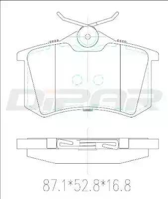 Ditas DFB2589 - Гальмівні колодки, дискові гальма avtolavka.club