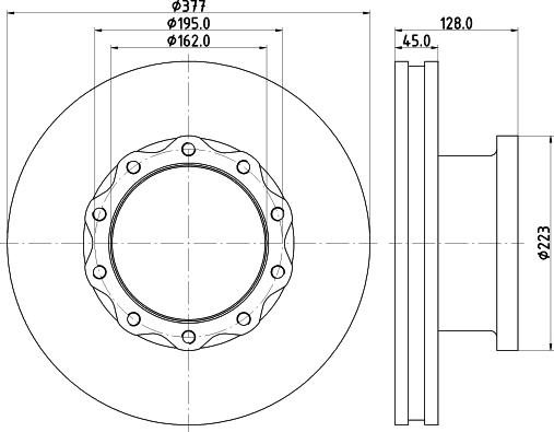 DT Spare Parts 020250210285 - Гальмівний диск avtolavka.club