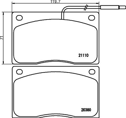 Lucas Electrical 6111529 - Гальмівні колодки, дискові гальма avtolavka.club