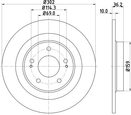 DON PCD14312 - Гальмівний диск avtolavka.club