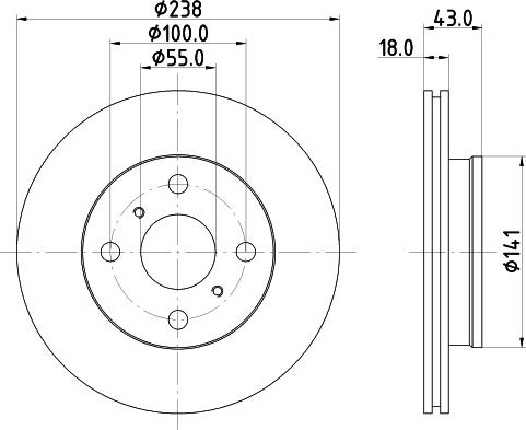 DON PCD15142 - Гальмівний диск avtolavka.club