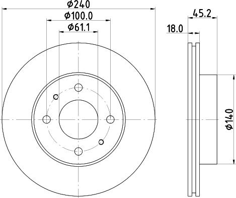 DON PCD16342 - Гальмівний диск avtolavka.club