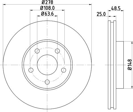 DON PCD10322 - Гальмівний диск avtolavka.club