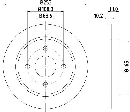 DON PCD10722 - Гальмівний диск avtolavka.club