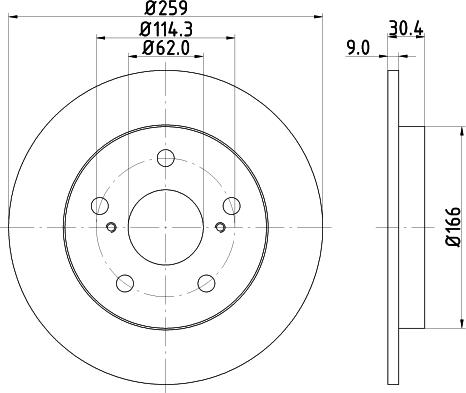 DON PCD11562 - Гальмівний диск avtolavka.club