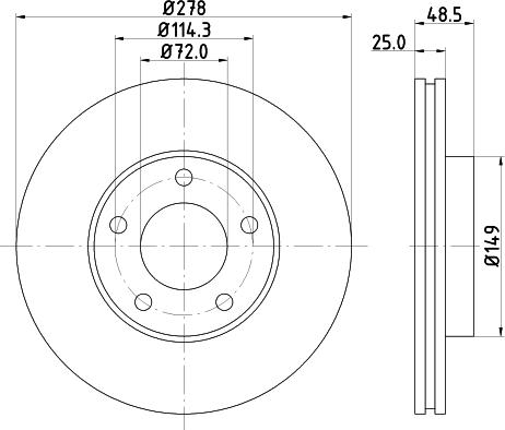 DON PCD11152 - Гальмівний диск avtolavka.club