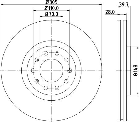 DON PCD13632 - Гальмівний диск avtolavka.club