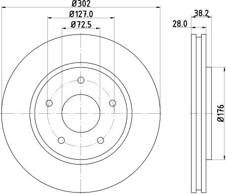 DON PCD12532 - Гальмівний диск avtolavka.club