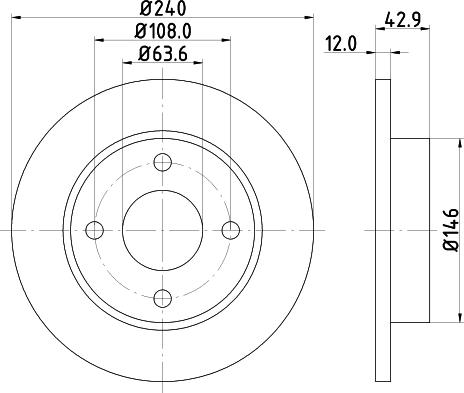 DON PCD12152 - Гальмівний диск avtolavka.club