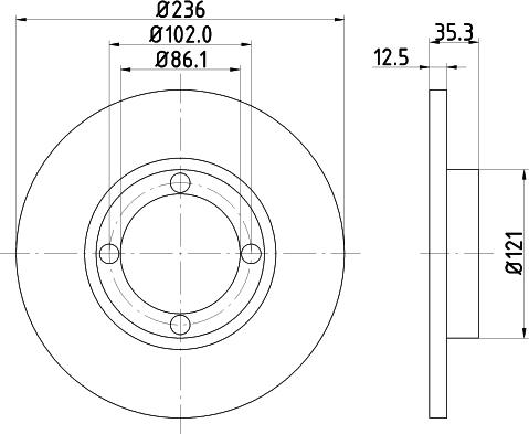 DON PCD21232 - Гальмівний диск avtolavka.club