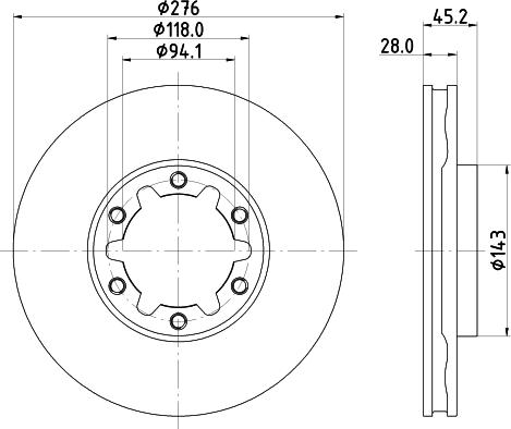 DON PCD22502 - Гальмівний диск avtolavka.club