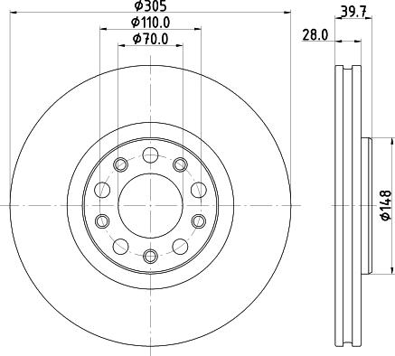 DON PCD22852 - Гальмівний диск avtolavka.club