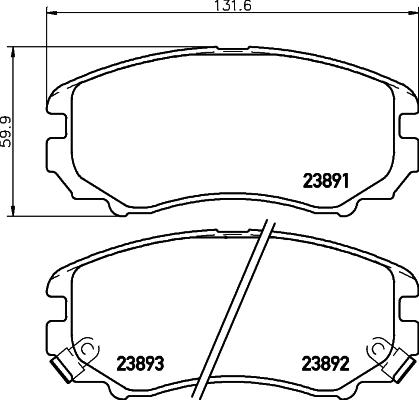 Magneti Marelli T2103MM - Гальмівні колодки, дискові гальма avtolavka.club