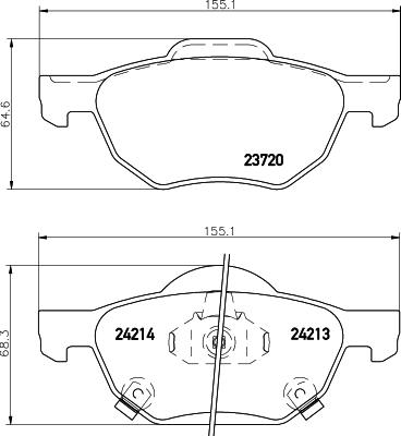 DON PCP1261 - Гальмівні колодки, дискові гальма avtolavka.club