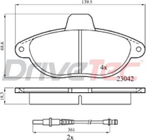 DriveTec DPAD1592 - Гальмівні колодки, дискові гальма avtolavka.club