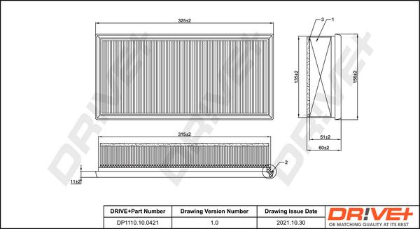 Dr!ve+ DP1110.10.0421 - Повітряний фільтр avtolavka.club