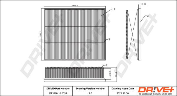 Dr!ve+ DP1110.10.0599 - Повітряний фільтр avtolavka.club