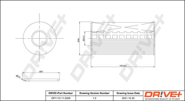 Dr!ve+ DP1110.11.0209 - Масляний фільтр avtolavka.club
