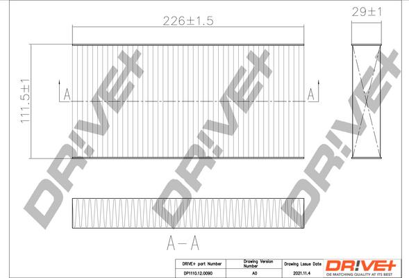 Dr!ve+ DP1110.12.0090 - Фільтр, повітря у внутрішній простір avtolavka.club